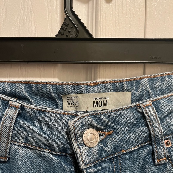 NWOT Topshop Patchwork Mom Jeans - Picture 3 of 5
